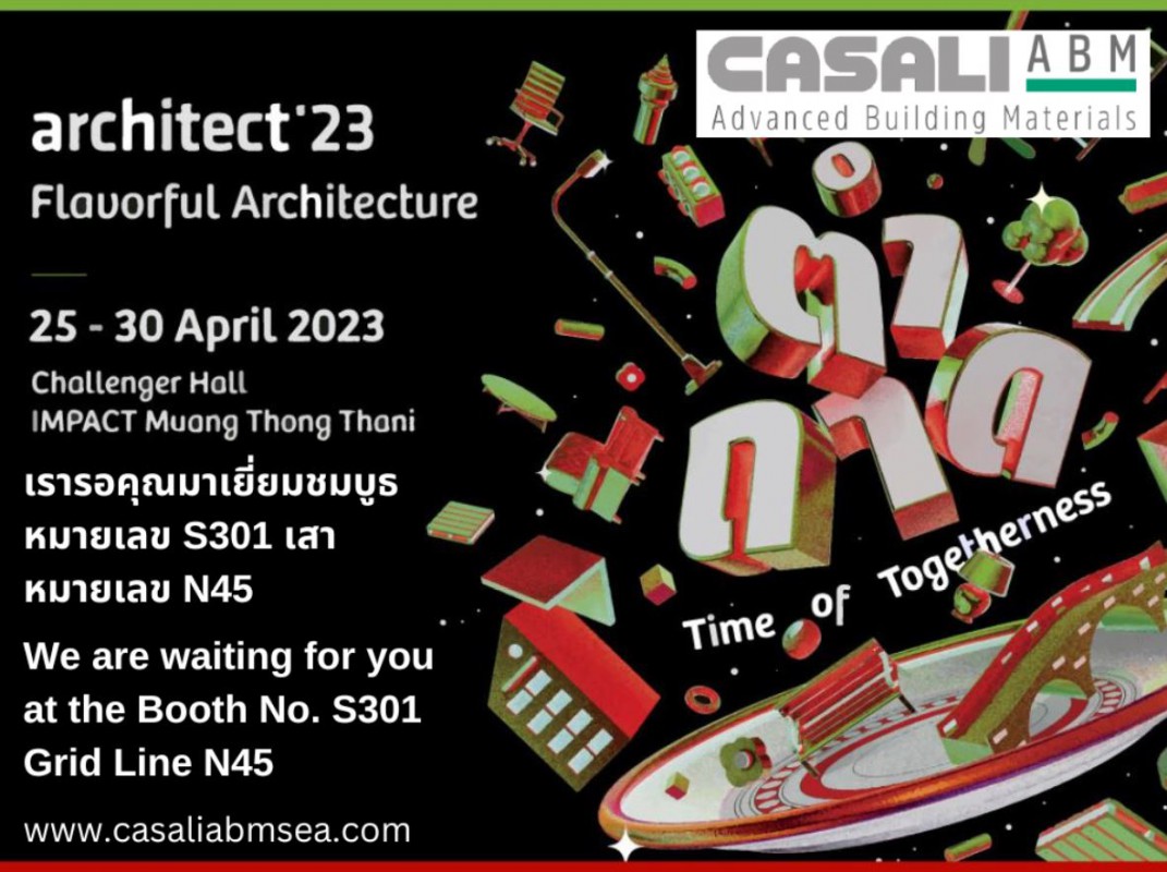 Casali ABM will attend the Architect’23 exhibition in Bangkok