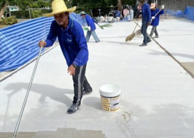 Epobase A – application on a concrete surface