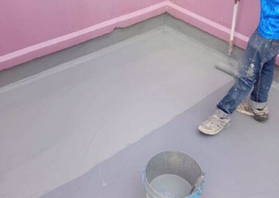 Rooftop waterproofing application – Cementitious and PU