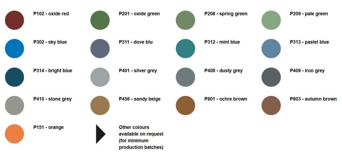 Pavisint SL 75 system color chart update Pavisint SL 75 system color chart update