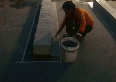 Acryrubber at Paragon on machine stand 2